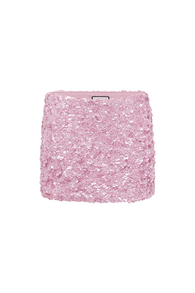 ORION SEQUIN MINI SKIRT - MUSK