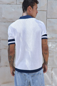 OWEN SHIRT - WHITE/NAVY