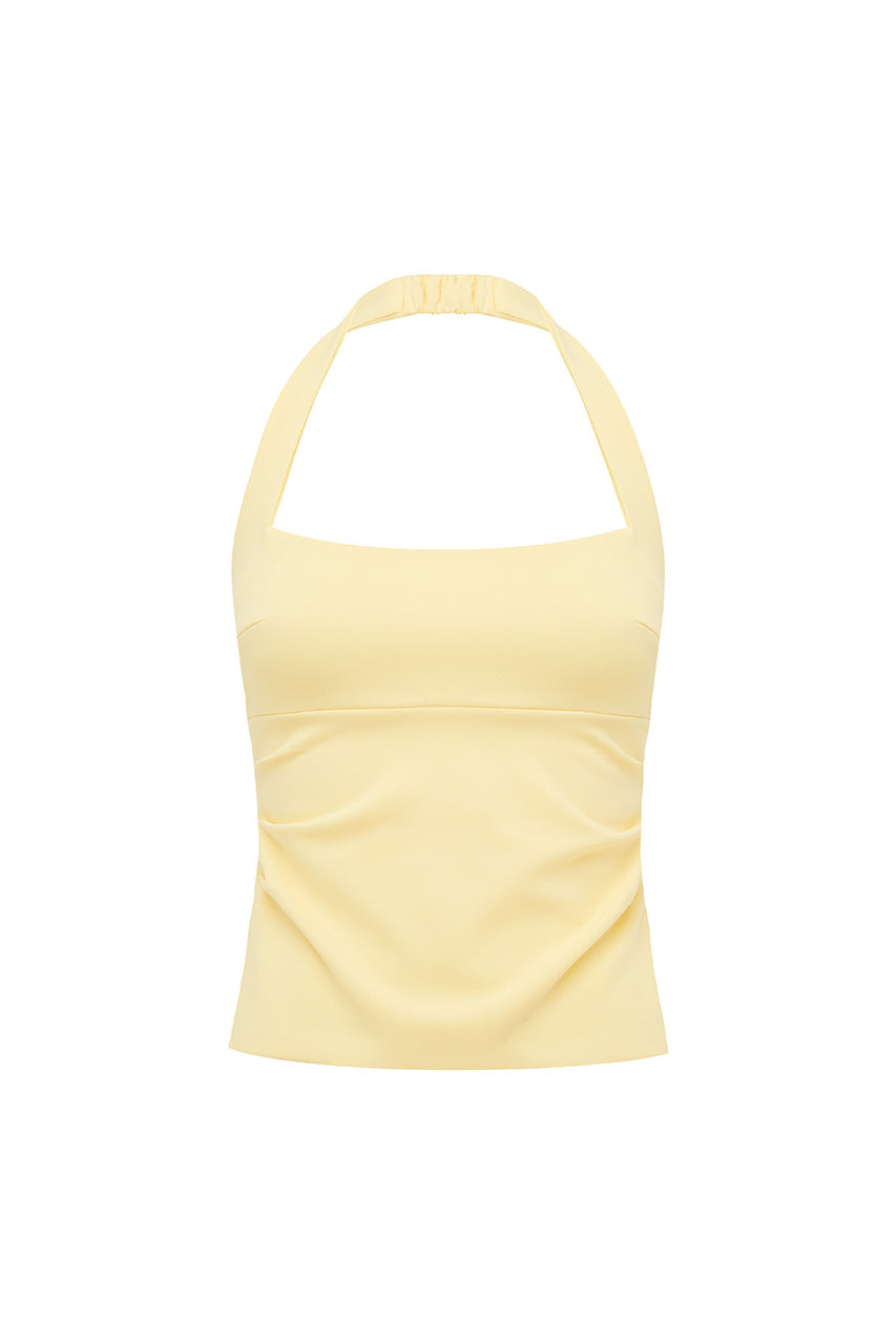 PARKER HALTER TOP - LEMON