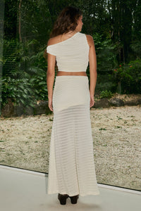 PERRIE GATHERED MAXI SKIRT - CREAM