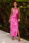 POLLY MIDI DRESS - ARLO PINK
