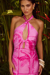 POLLY MIDI DRESS - ARLO PINK