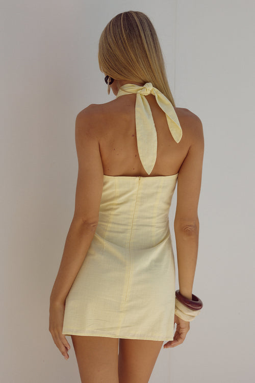 POPPY MINI DRESS - LEMON