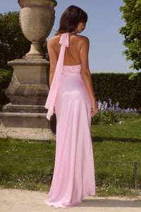 PRAMILA HALTER MAXI DRESS - MUSK