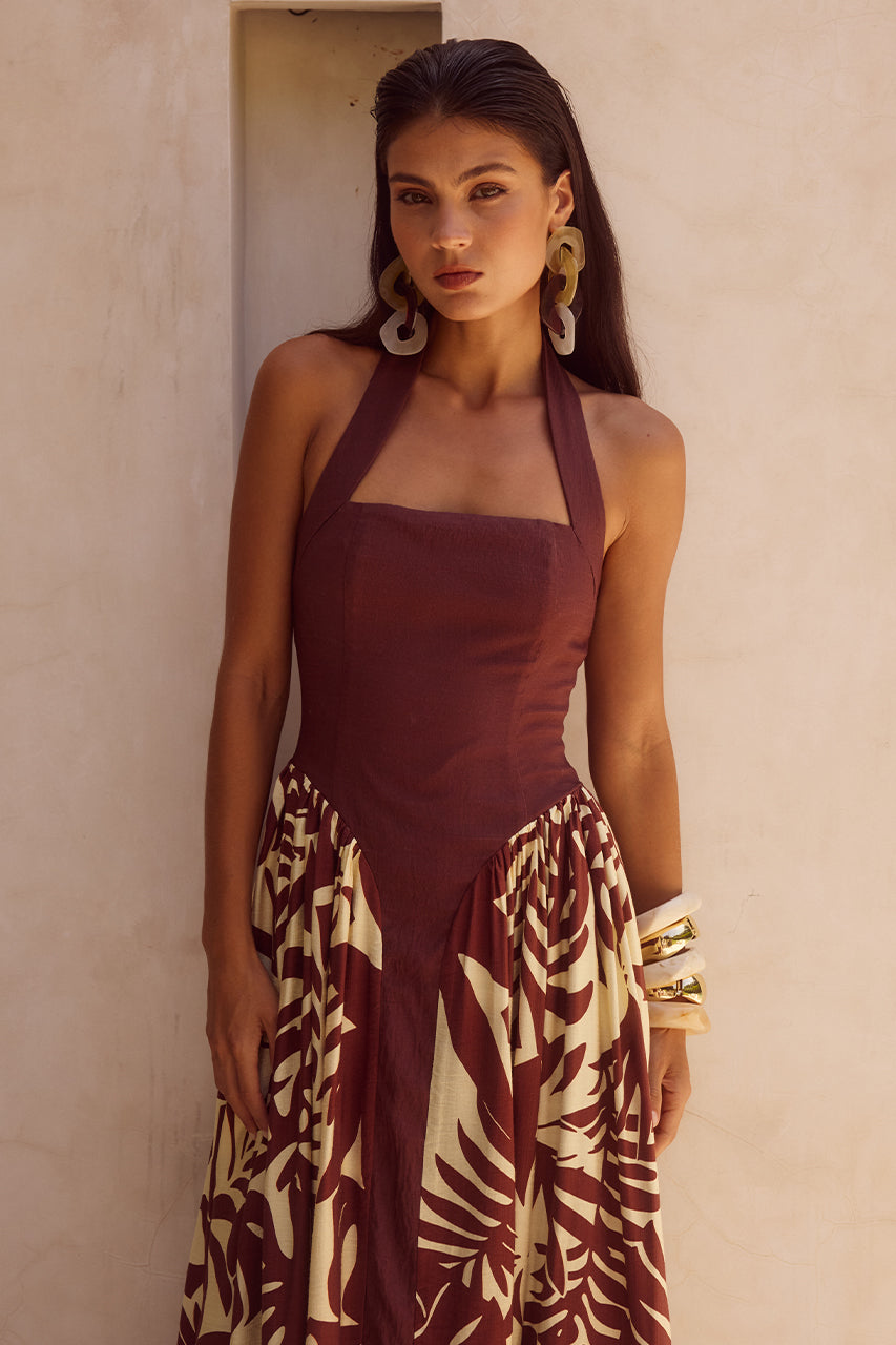 RASTIE MIDI DRESS - MATELO PRINT