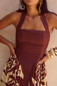 RASTIE MIDI DRESS - MATELO PRINT