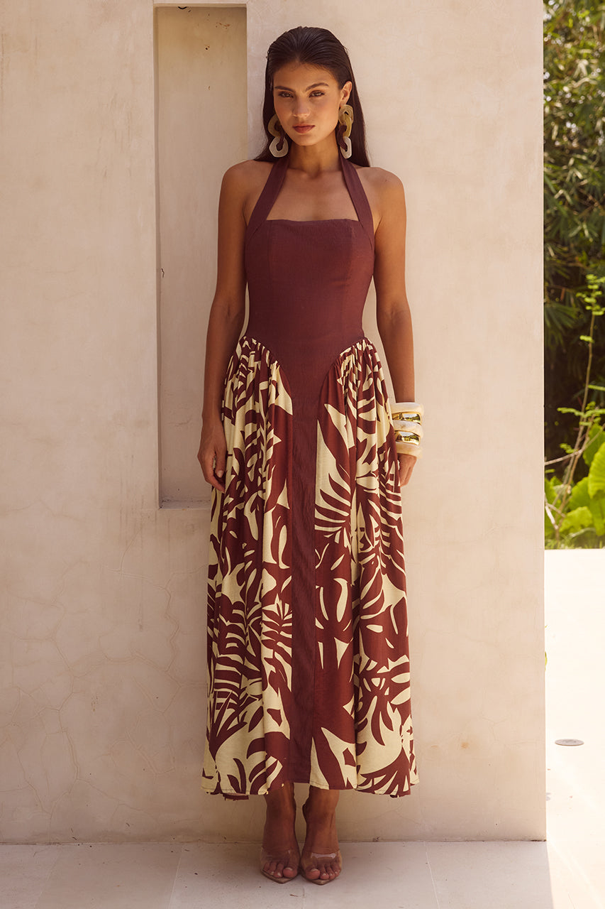RASTIE MIDI DRESS - MATELO PRINT