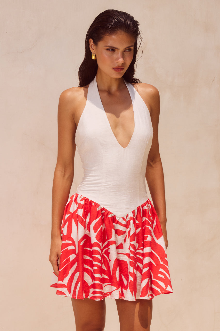RASTIE MINI DRESS - MATELO RED