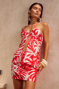 RASTIE MINI SKIRT - MATELO RED