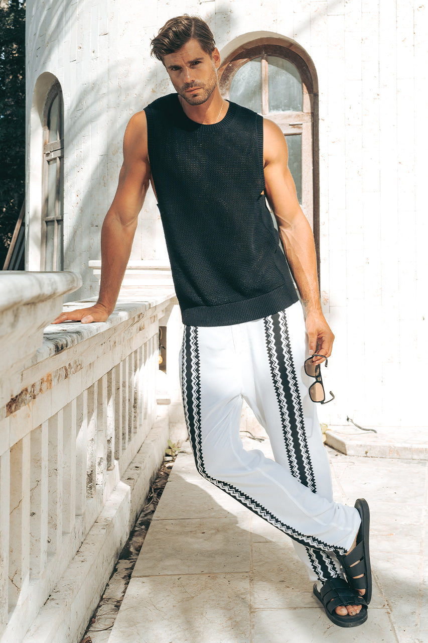 REECE KNIT TANK - BLACK