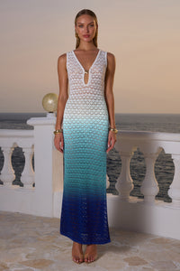 REINA MAXI DRESS - BLUE OMBRE