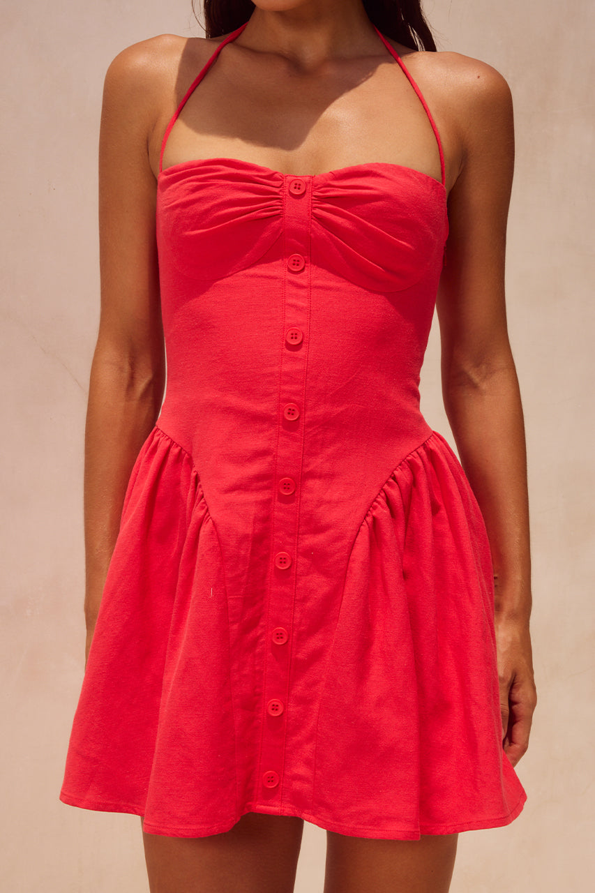 REINE MINI DRESS - RED