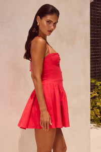 REINE MINI DRESS - RED