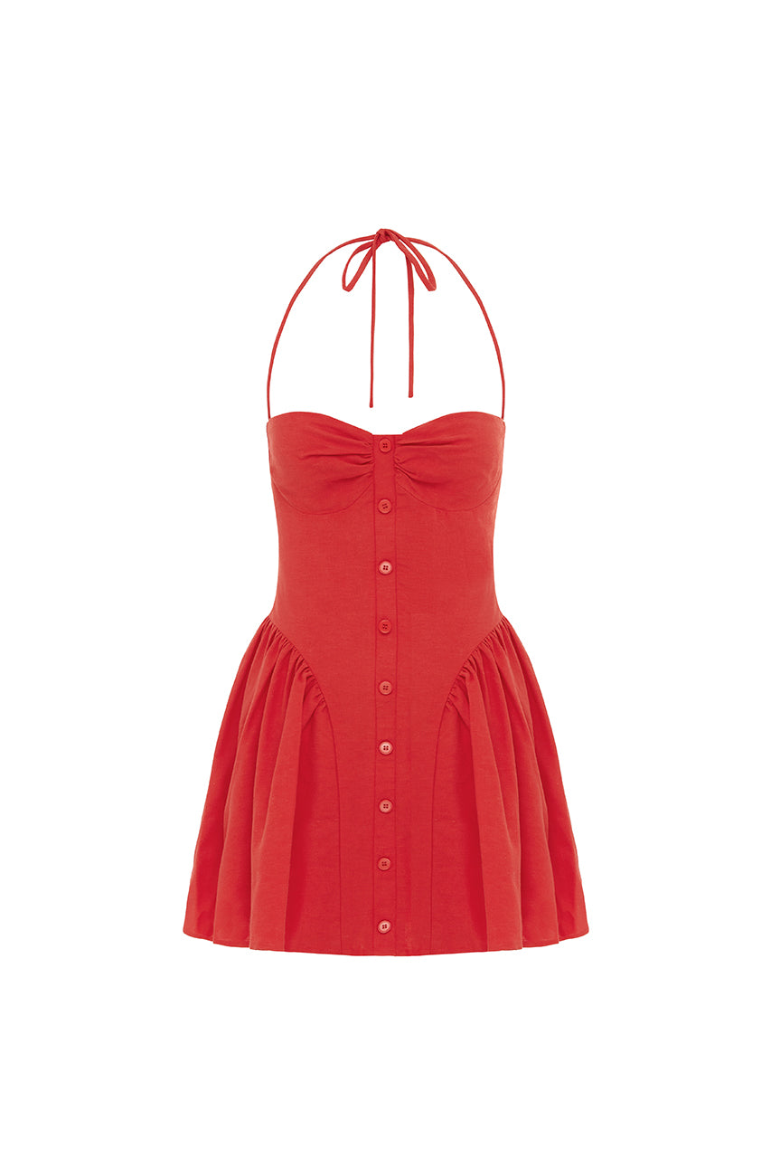 REINE MINI DRESS - RED