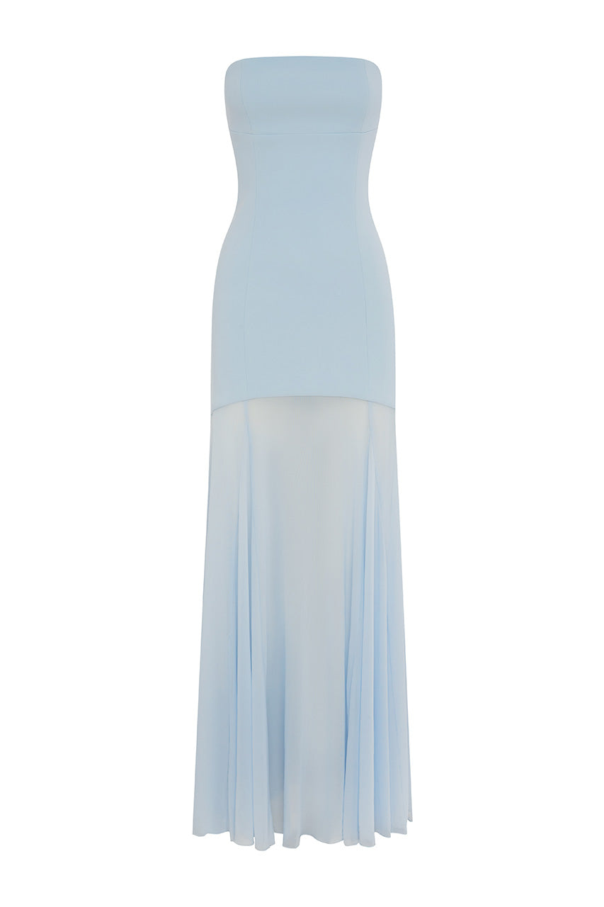 REMI STRAPLESS MAXI DRESS - SKY BLUE