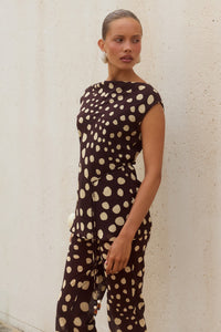 REYNA HIGH NECK SLEEVELESS TOP - SALMA SPOTS