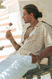 MIRKO SHIRT  - WHITE/SAND