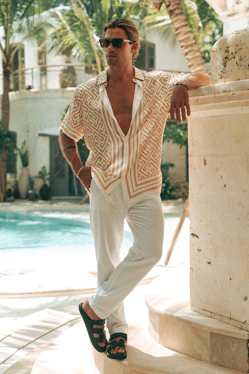 MIRKO SHIRT  - WHITE/SAND