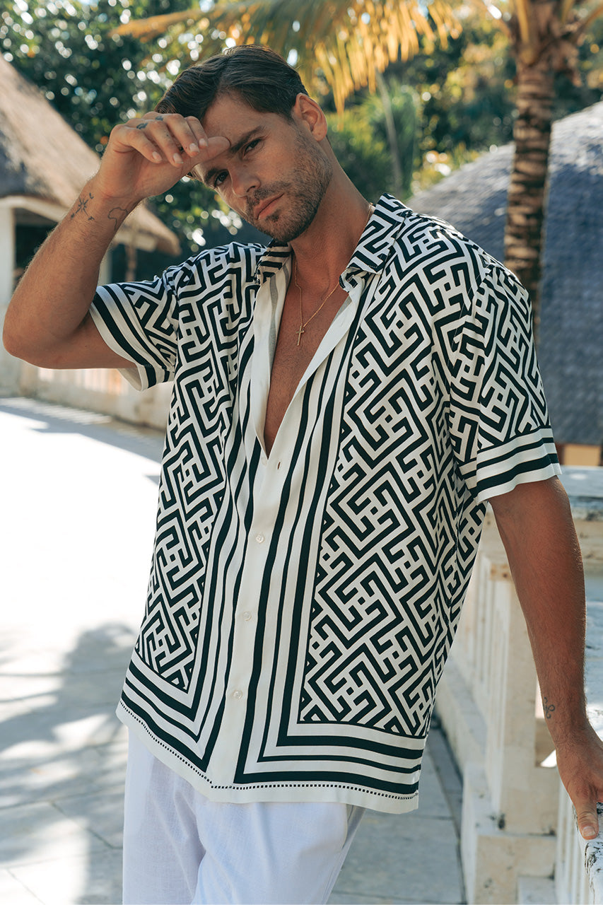 MIRKO SHIRT  - WHITE/BLACK