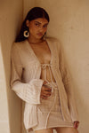 RILEY KNIT MINI SKIRT - SAND