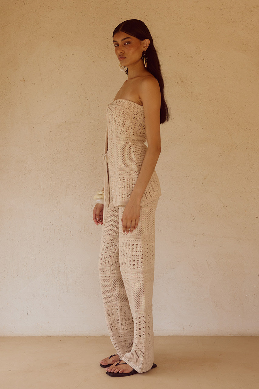 RILEY KNIT PANT - SAND