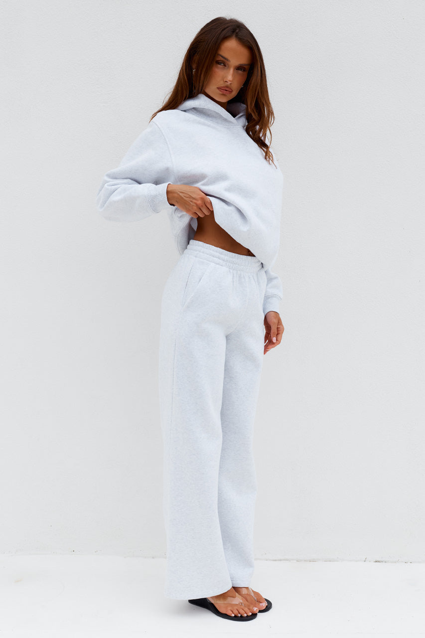 RNWY WIDE LEG TRACK PANT - GREY MARLE