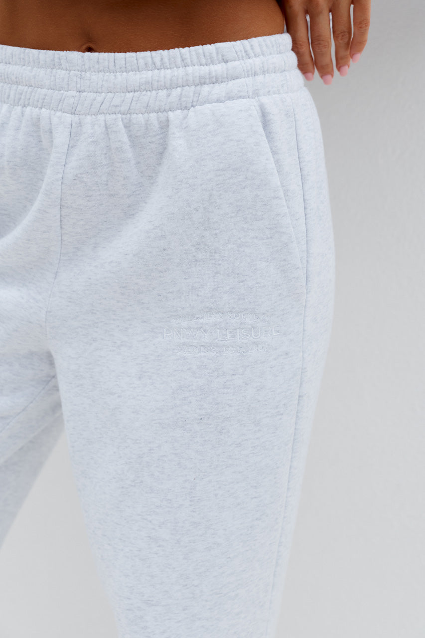 RNWY WIDE LEG TRACK PANT - GREY MARLE