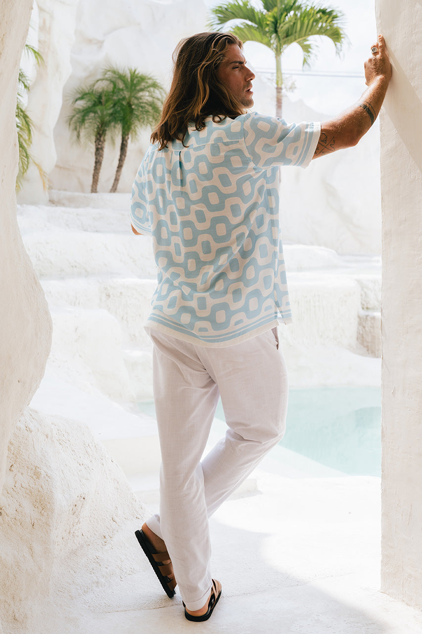 ROMAN SHIRT - BLUE/WHITE