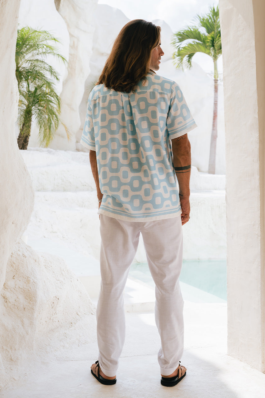 ROMAN SHIRT - BLUE/WHITE