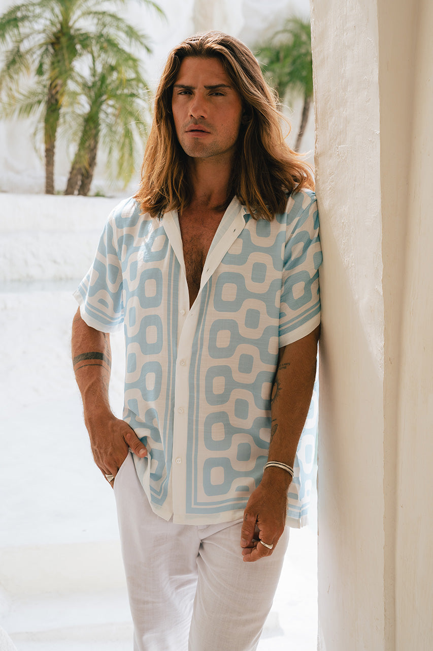 ROMAN SHIRT - BLUE/WHITE
