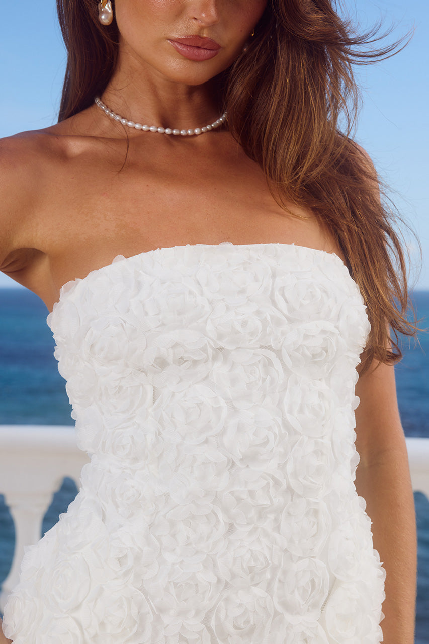 ROSALINE MINI DRESS - WHITE
