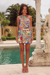ROWENA MINI DRESS - PHAEDRA PRINT