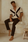 ARCHIE SHIRT - SAND/BLACK