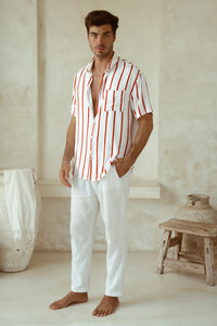 ELIJAH SHIRT - RED STRIPE
