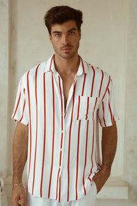 ELIJAH SHIRT - RED STRIPE