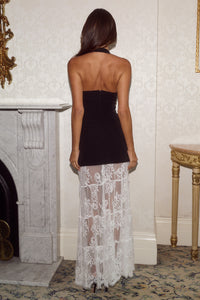 ENOLA TIERED LACE MAXI SKIRT - WHITE