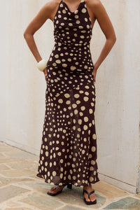 DOLORIS LOW WAIST MAXI SKIRT - SALMA SPOTS