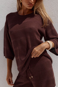 SAMIA TOP - CHOCOLATE