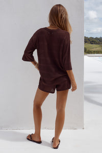 SAMIA TOP - CHOCOLATE