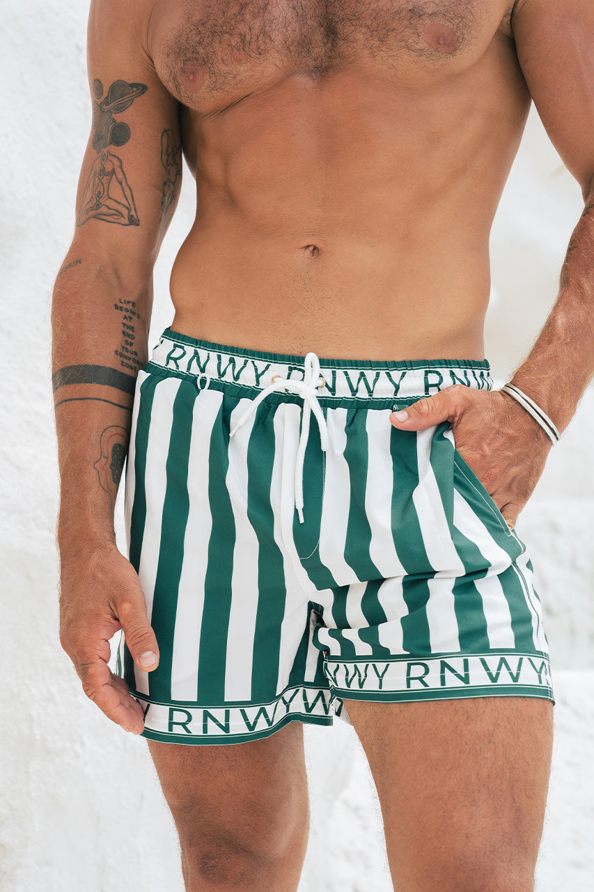 SARDINIA SHORT - GREEN STRIPE