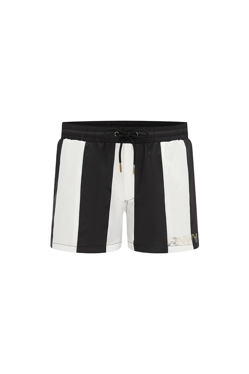 SARDINIA BOARDSHORT - BLACK/WHITE STRIPE