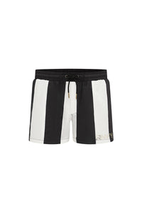 SARDINIA BOARDSHORT - BLACK/WHITE STRIPE