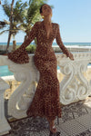 SARI MAXI DRESS - LEOPARD PRINT