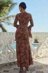 SARI MAXI DRESS - LEOPARD PRINT