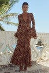 SARI MAXI DRESS - LEOPARD PRINT
