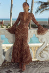 SARI MAXI DRESS - LEOPARD PRINT