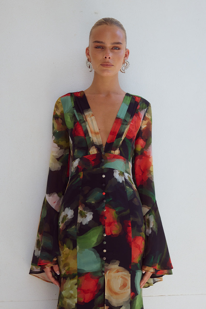 SARI MAXI DRESS - ASHA PRINT