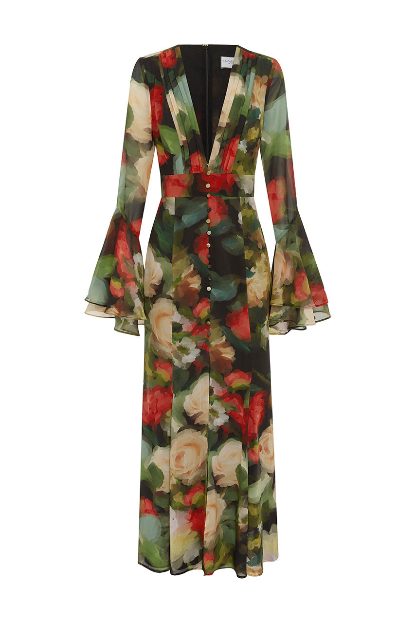 SARI MAXI DRESS - ASHA PRINT