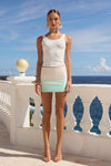 OPHIRA MINI SKIRT - AQUA OMBRE