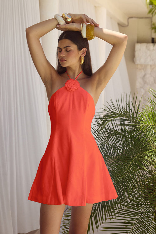 SHELBIE MINI DRESS - CORAL